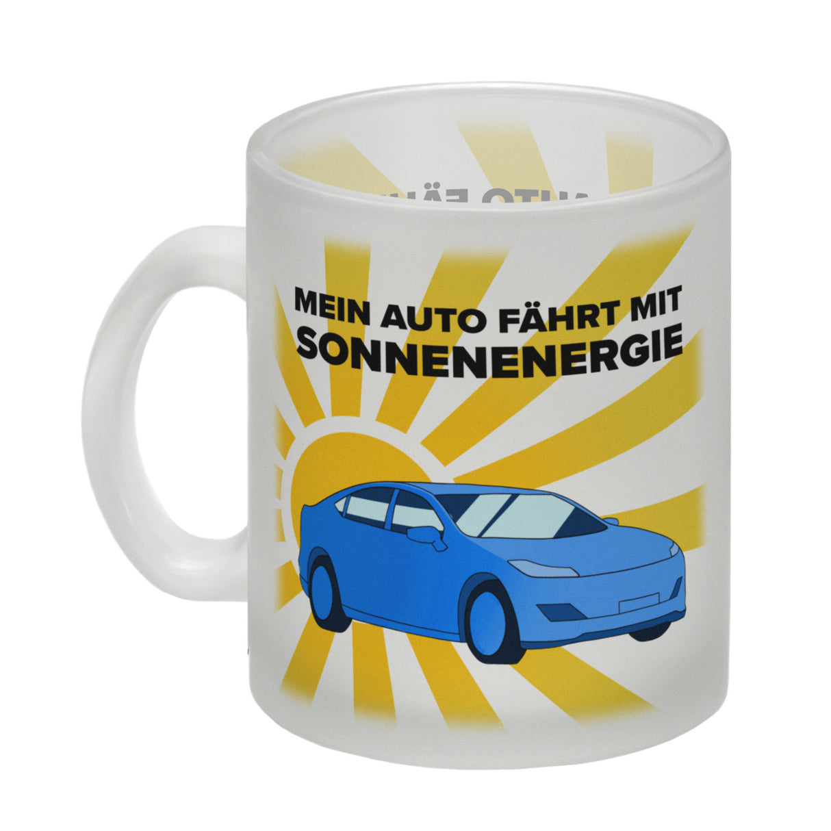 Mein Auto fährt mit Sonnenenergie Kaffeebecher