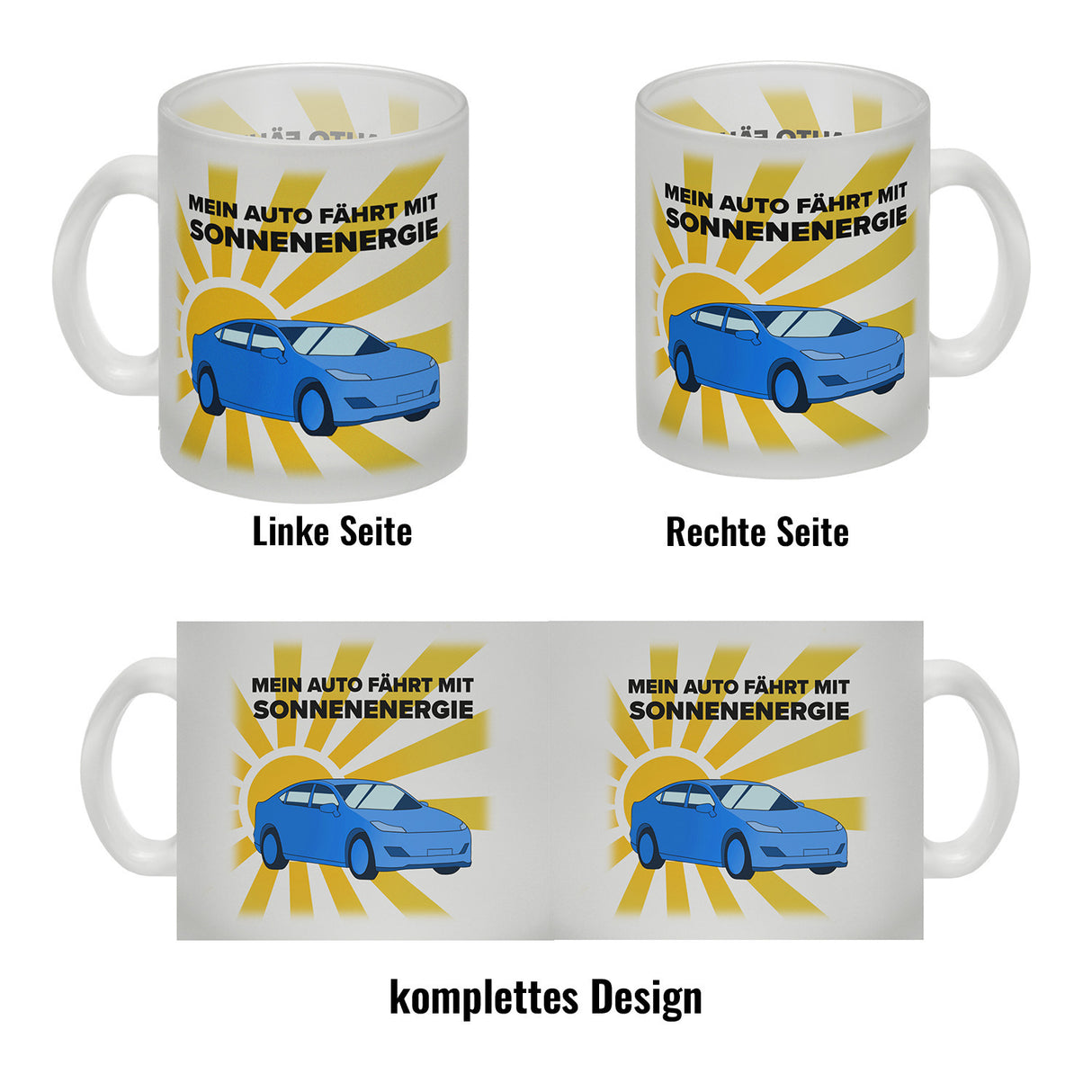 Mein Auto fährt mit Sonnenenergie Kaffeebecher