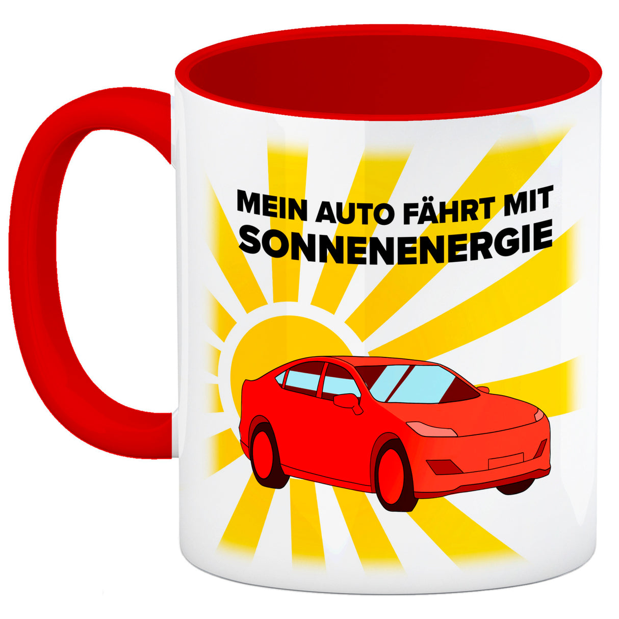 Mein Auto fährt mit Sonnenenergie Kaffeebecher