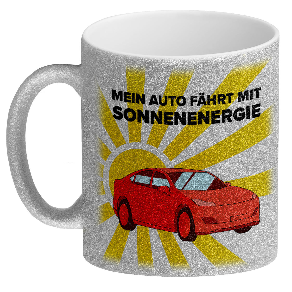 Mein Auto fährt mit Sonnenenergie Kaffeebecher