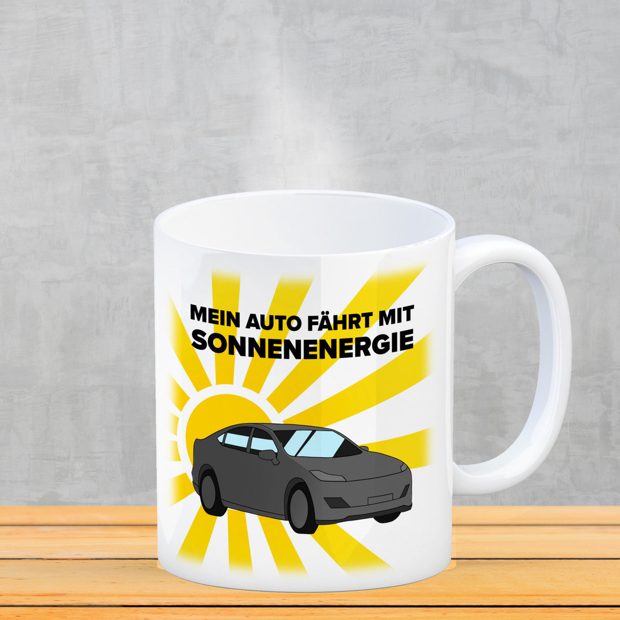 Mein Auto fährt mit Sonnenenergie Kaffeebecher