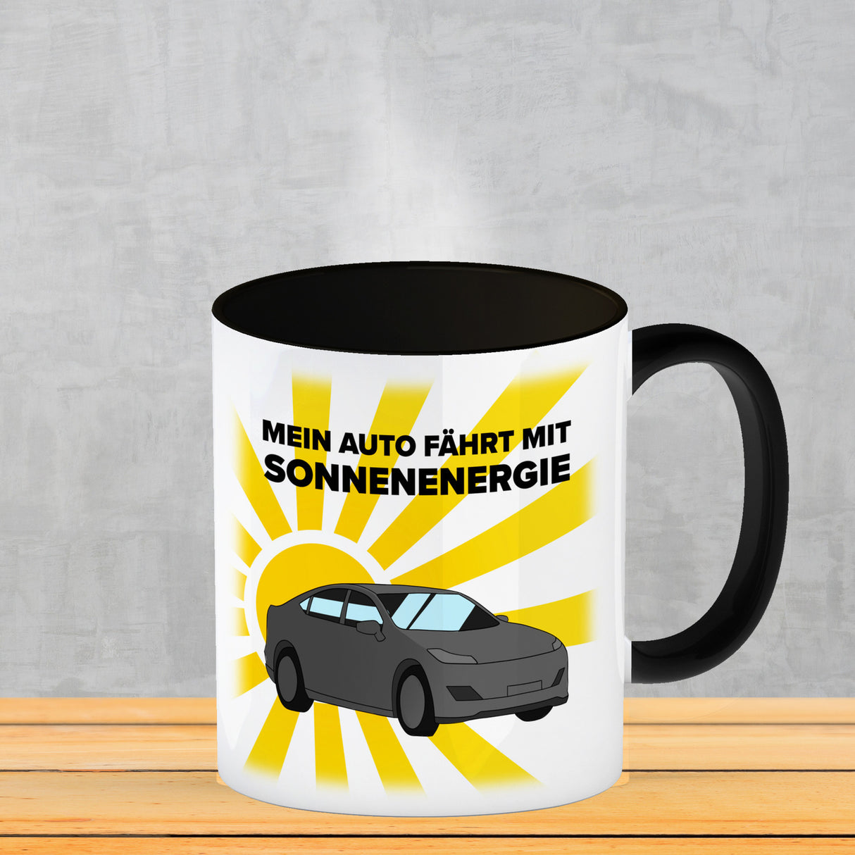 Mein Auto fährt mit Sonnenenergie Kaffeebecher