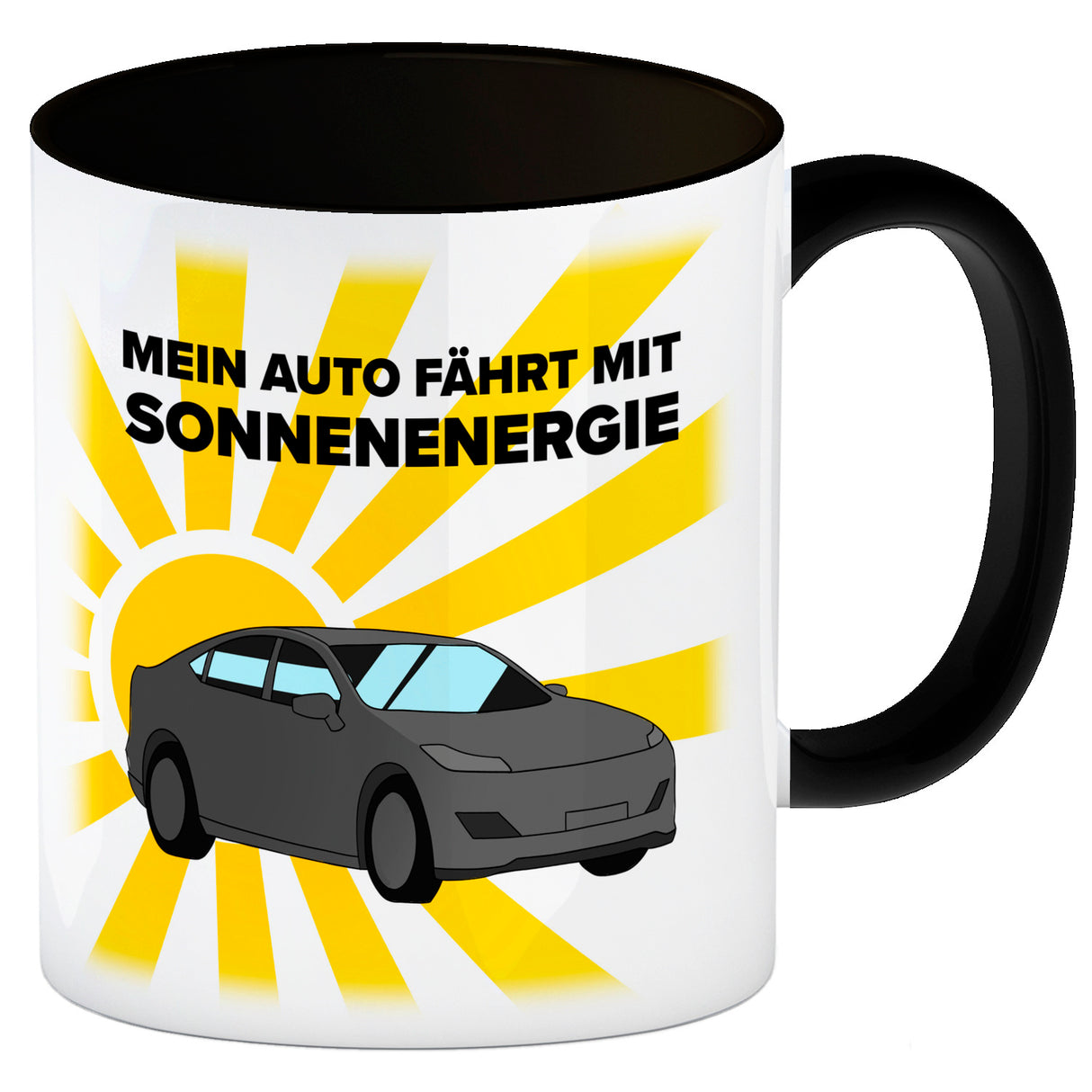 Mein Auto fährt mit Sonnenenergie Kaffeebecher