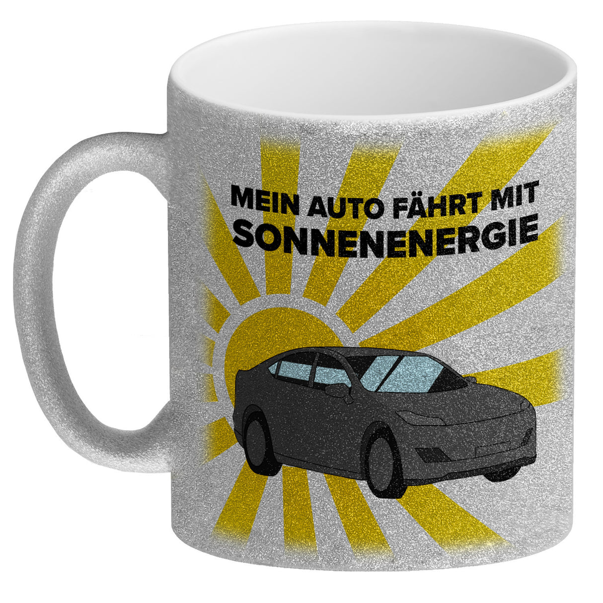 Mein Auto fährt mit Sonnenenergie Kaffeebecher