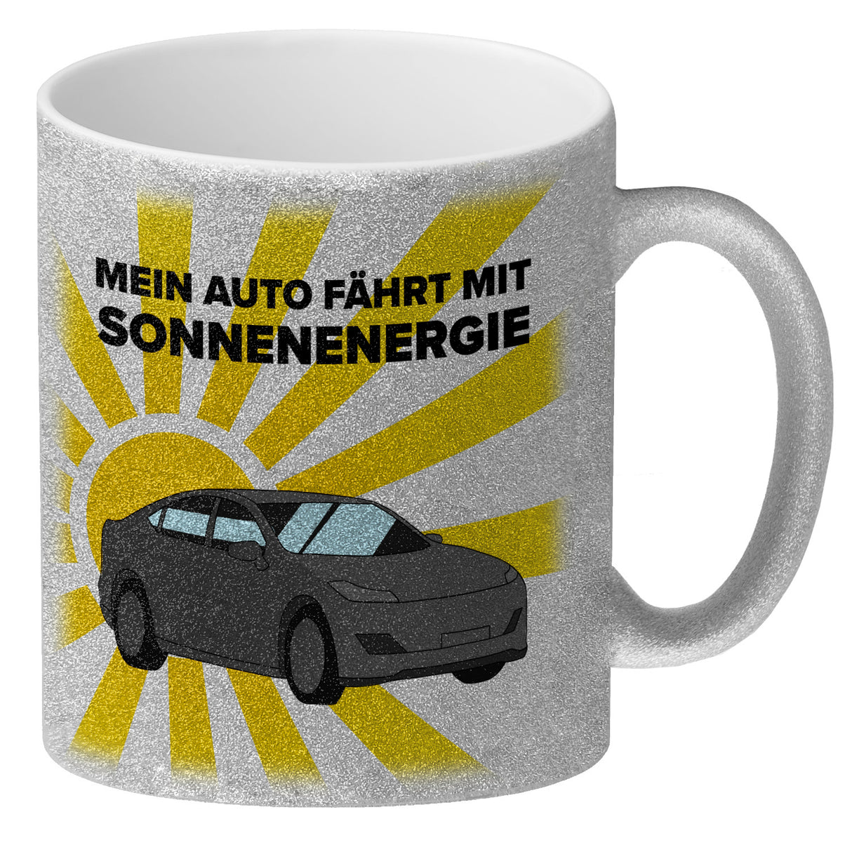 Mein Auto fährt mit Sonnenenergie Kaffeebecher