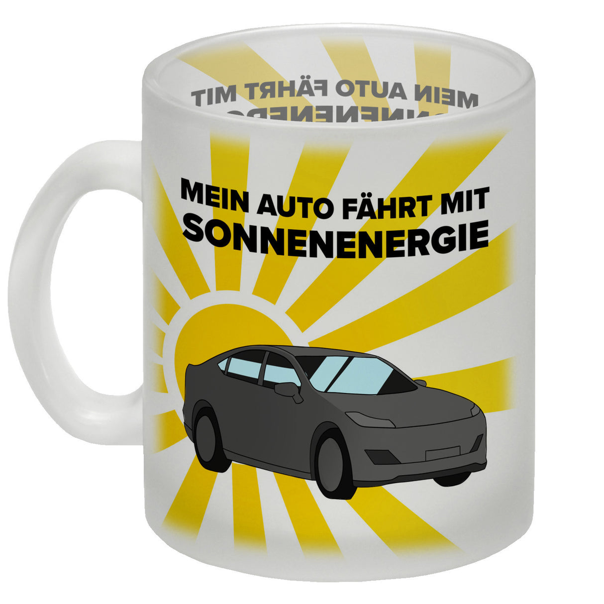 Mein Auto fährt mit Sonnenenergie Kaffeebecher