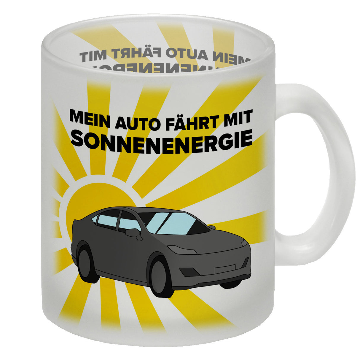 Mein Auto fährt mit Sonnenenergie Kaffeebecher