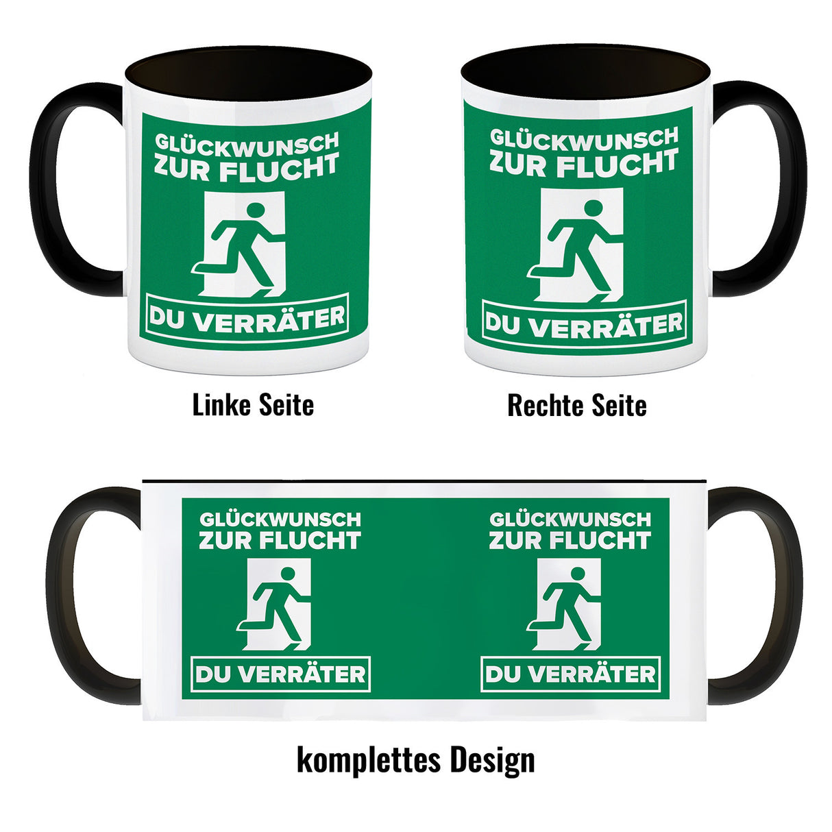 Glückwunsch zur Flucht du Verräter Kaffeebecher