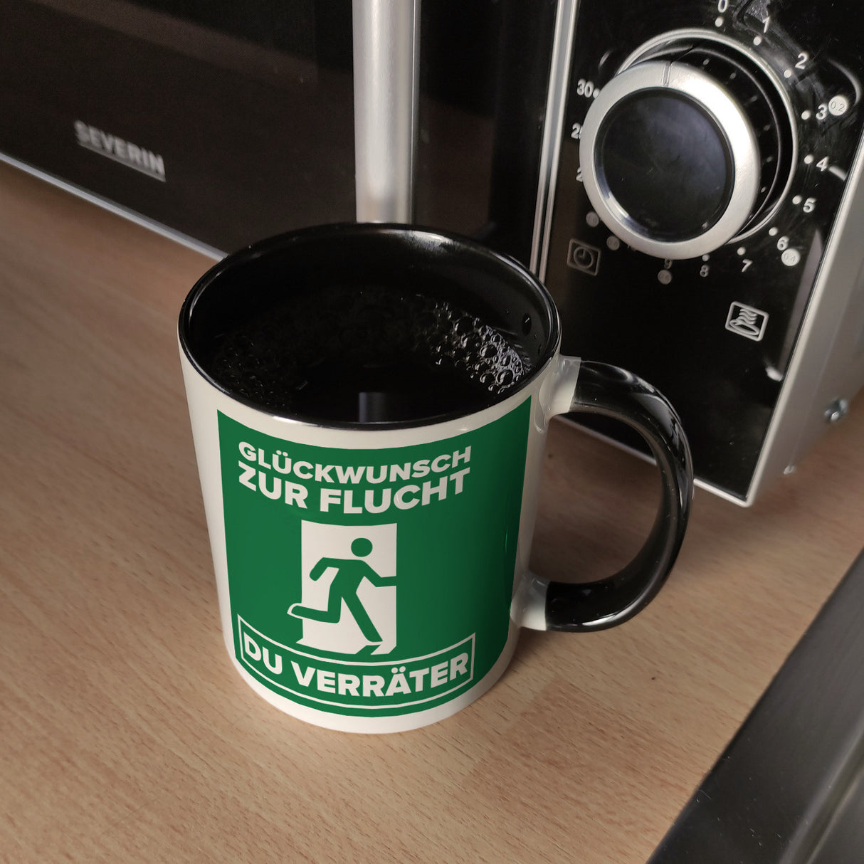 Glückwunsch zur Flucht du Verräter Kaffeebecher
