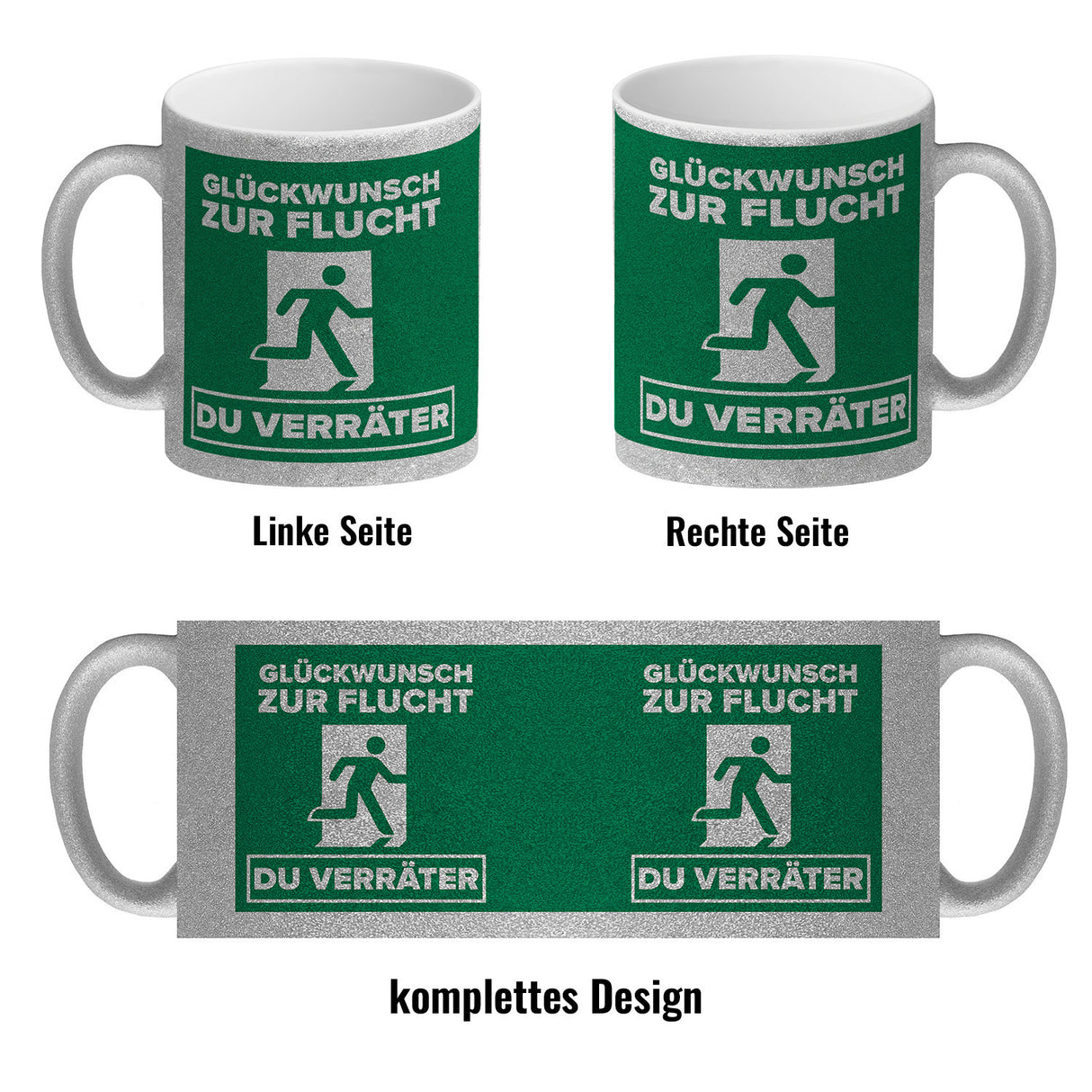 Glückwunsch zur Flucht du Verräter Kaffeebecher