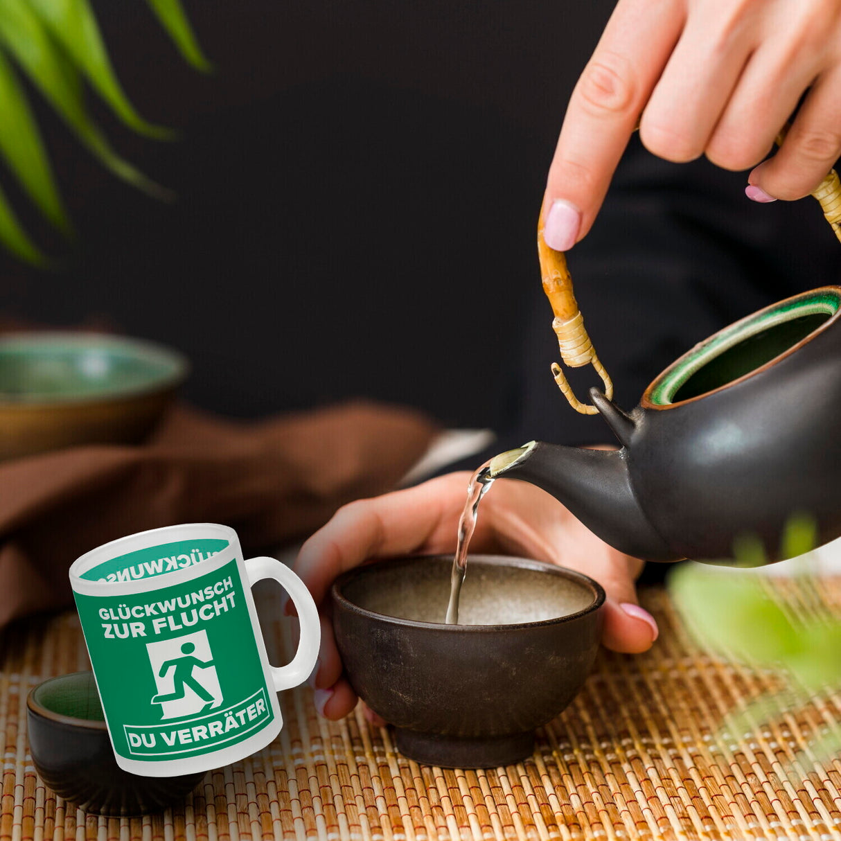 Glückwunsch zur Flucht du Verräter Kaffeebecher