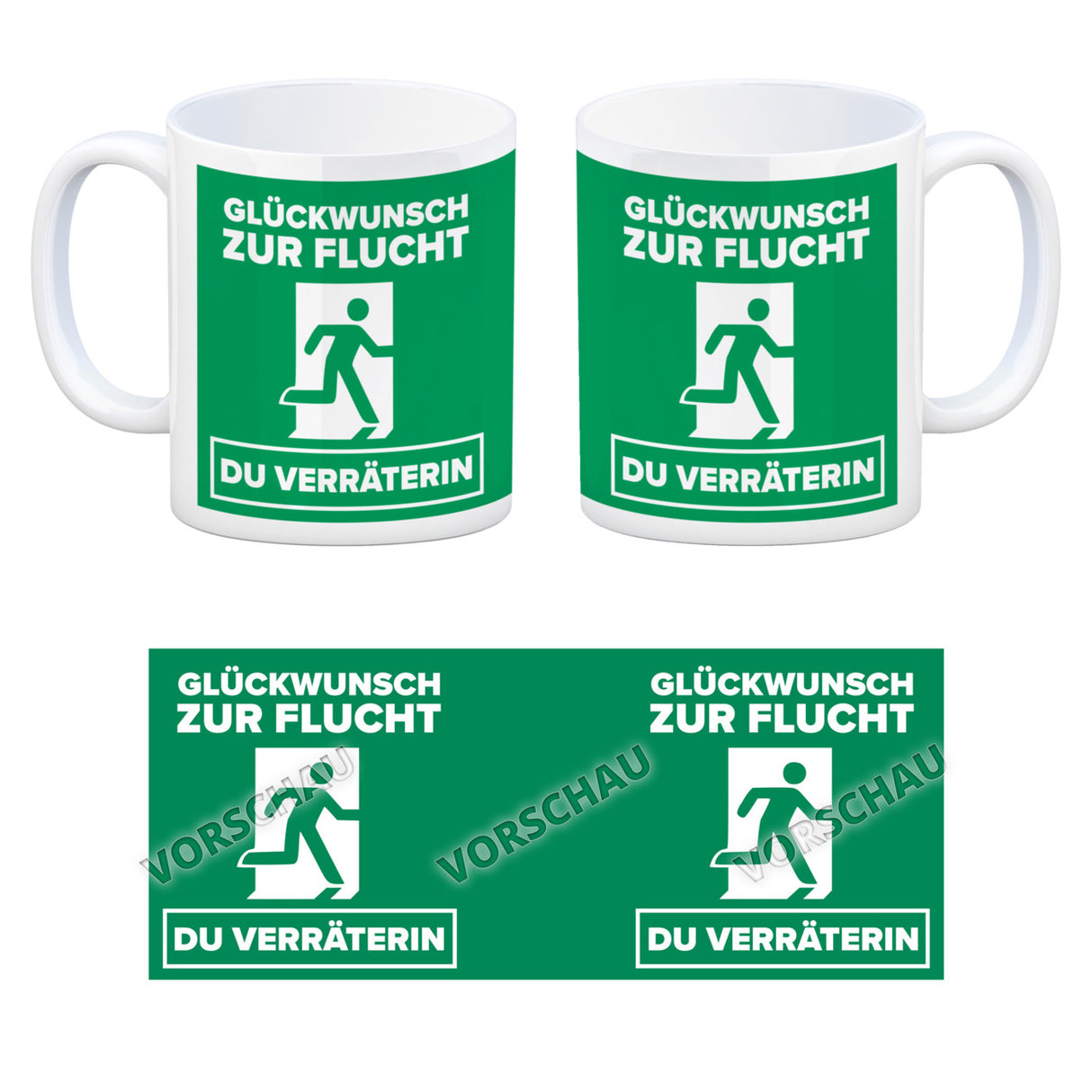 Glückwunsch zur Flucht du Verräter Kaffeebecher