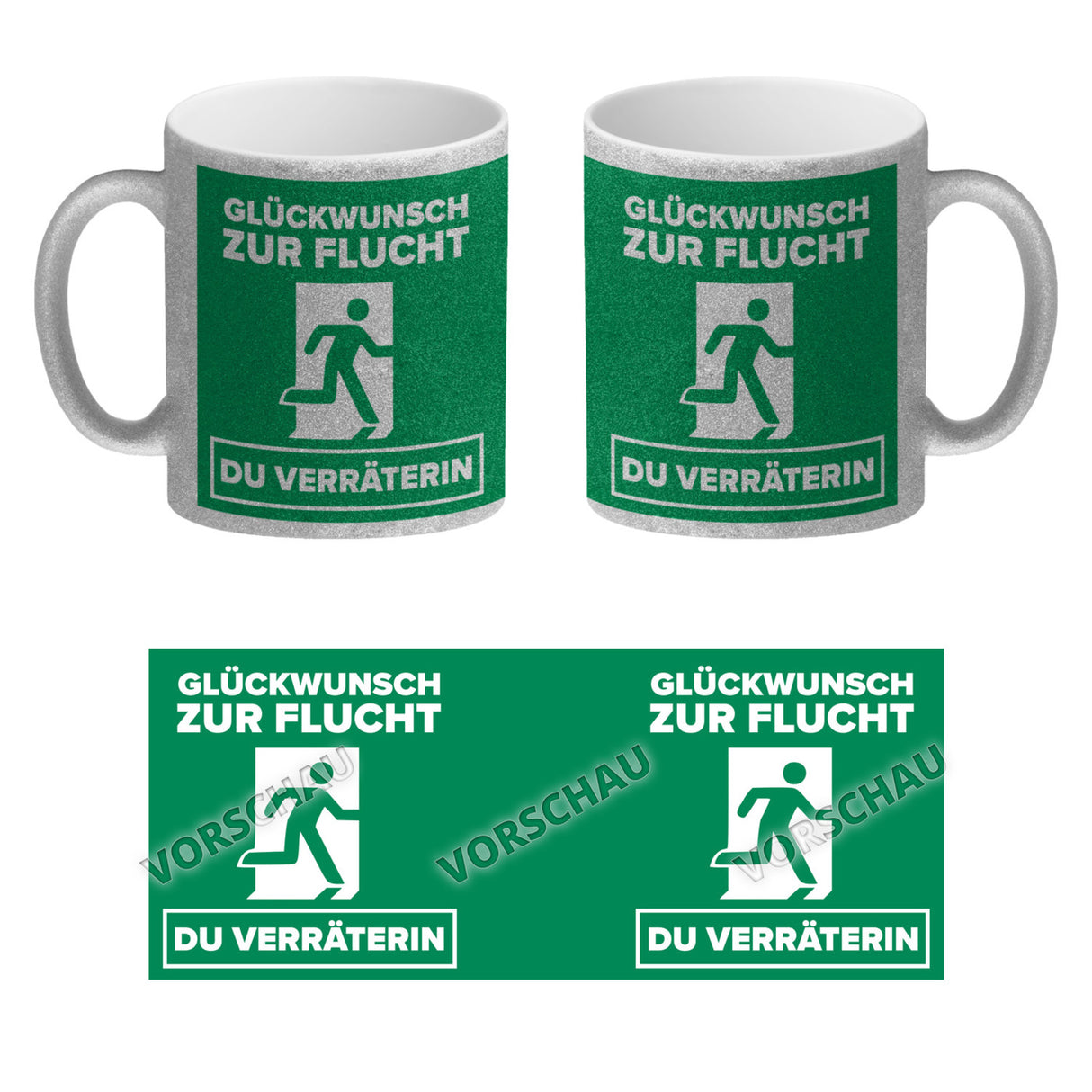 Glückwunsch zur Flucht du Verräter Kaffeebecher