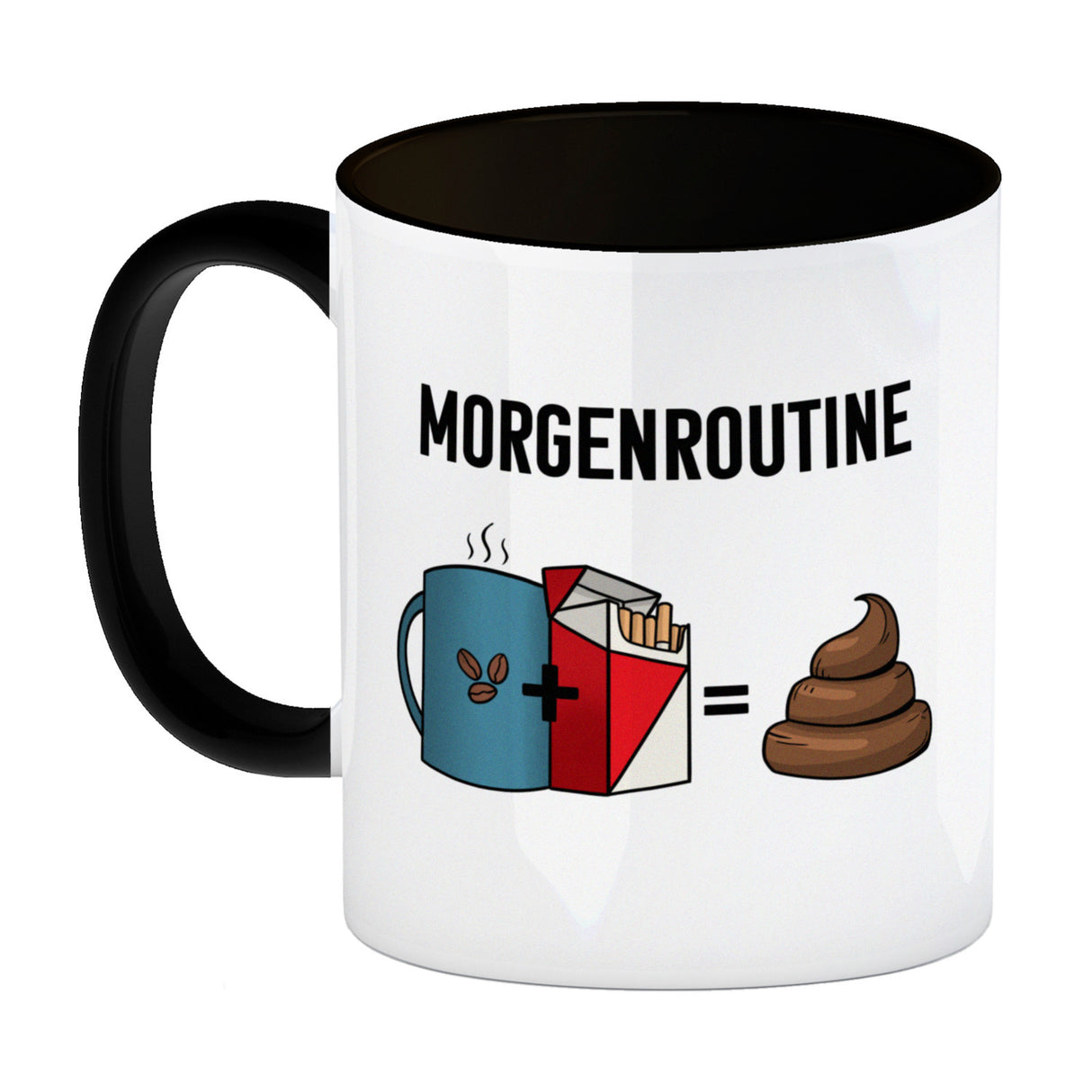 Meine Morgenroutine Kaffee + Kippe = Kacken Kaffeebecher