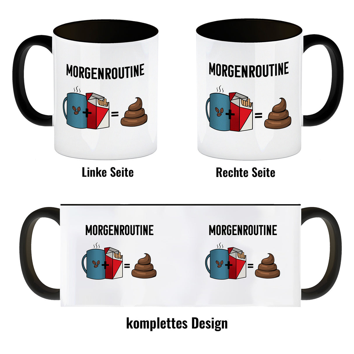Meine Morgenroutine Kaffee + Kippe = Kacken Kaffeebecher