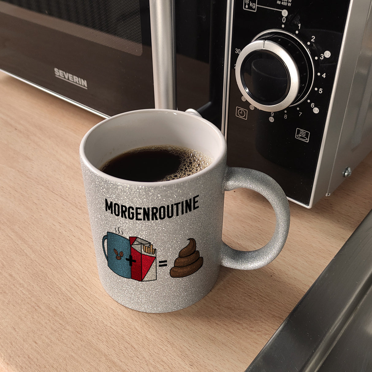 Meine Morgenroutine Kaffee + Kippe = Kacken Kaffeebecher
