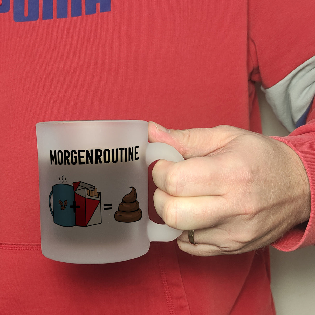 Meine Morgenroutine Kaffee + Kippe = Kacken Kaffeebecher