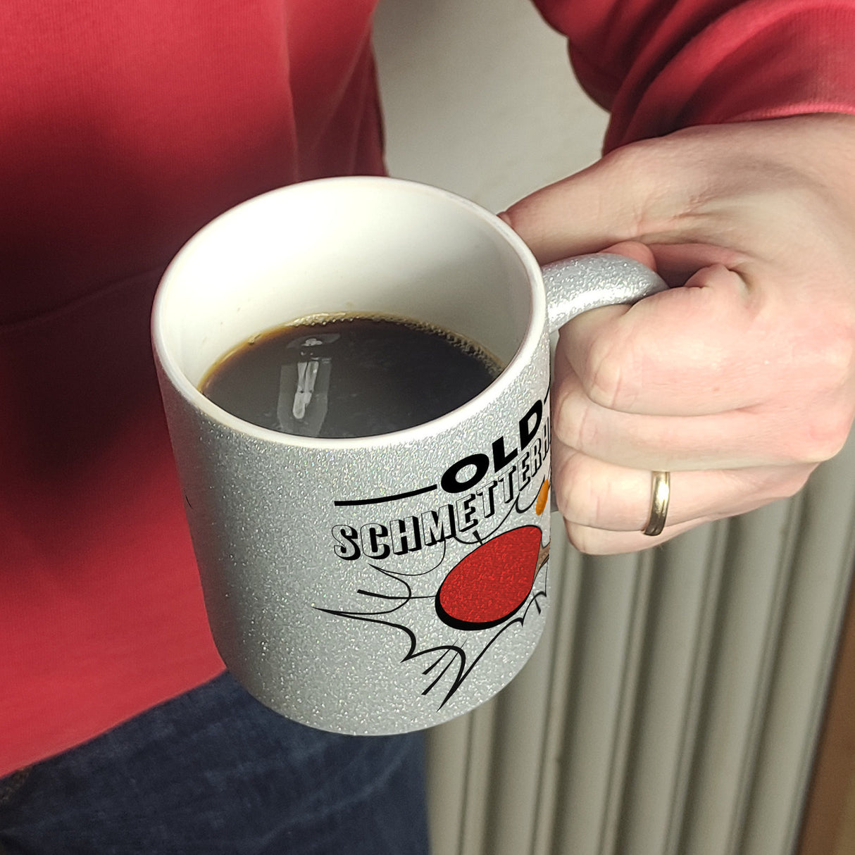Old Schmetterhand Tischtennis Wortspiel Kaffeebecher