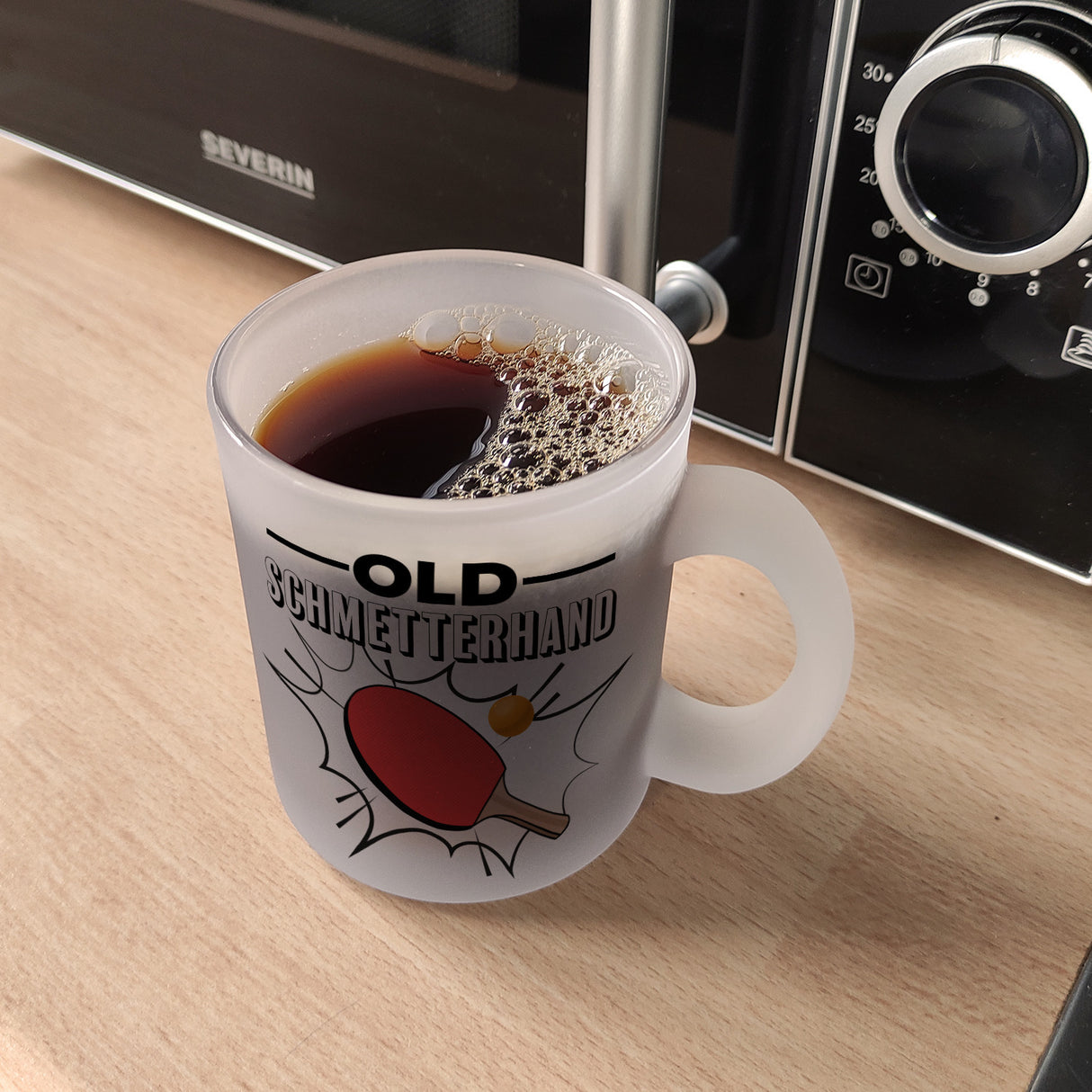 Old Schmetterhand Tischtennis Wortspiel Kaffeebecher