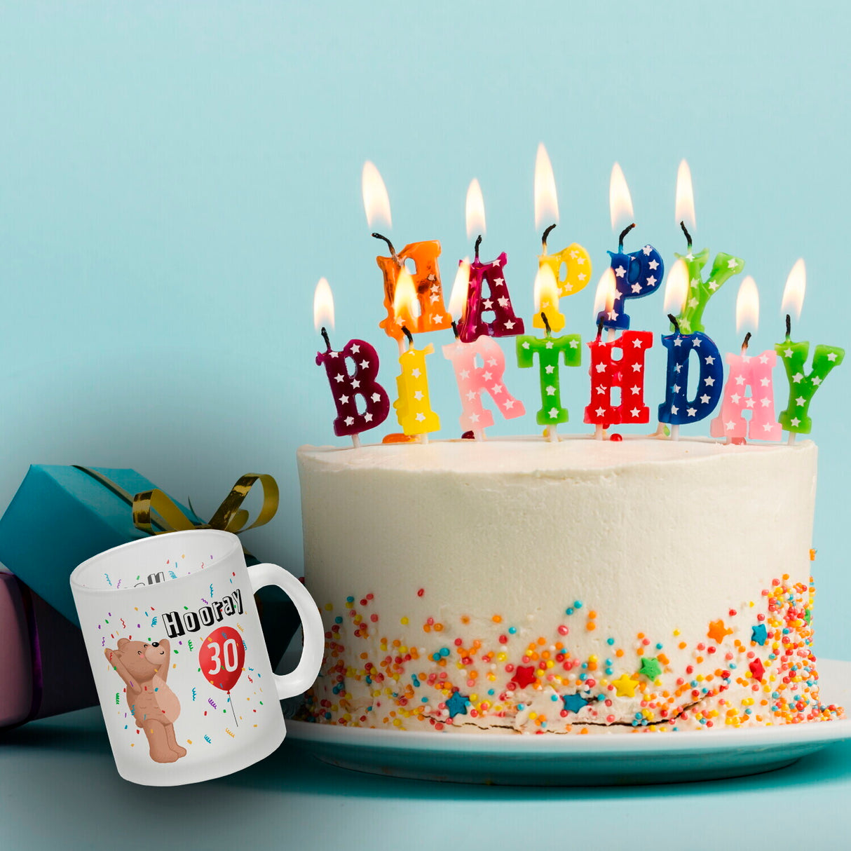 Kaffeebecher für den 30. Geburtstag mit Motiv: Hooray
