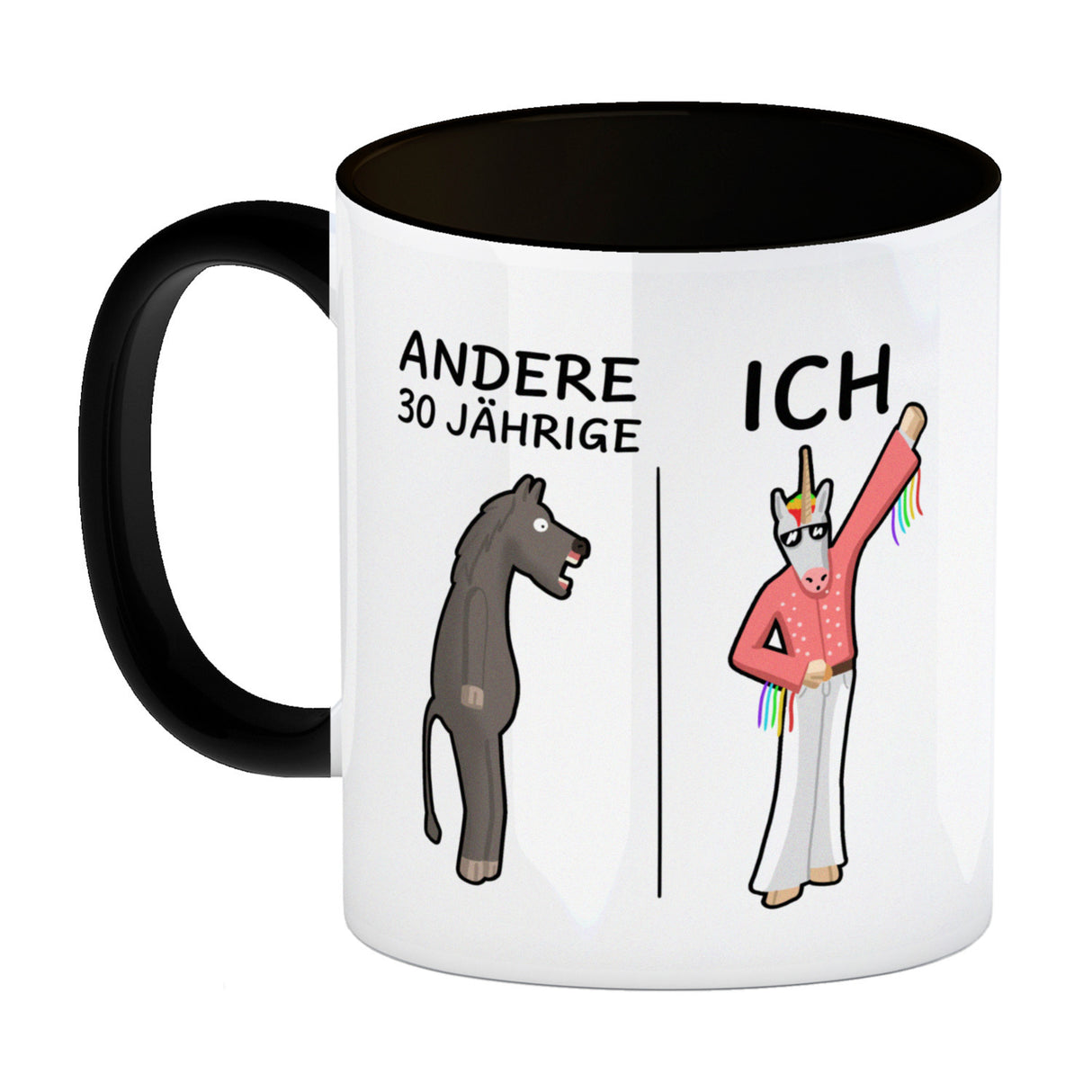 Kaffeebecher für den 30. Geburtstag mit Motiv: Andere und Ich