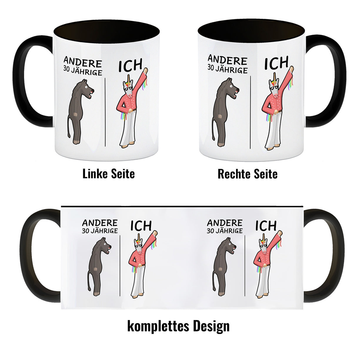 Kaffeebecher für den 30. Geburtstag mit Motiv: Andere und Ich