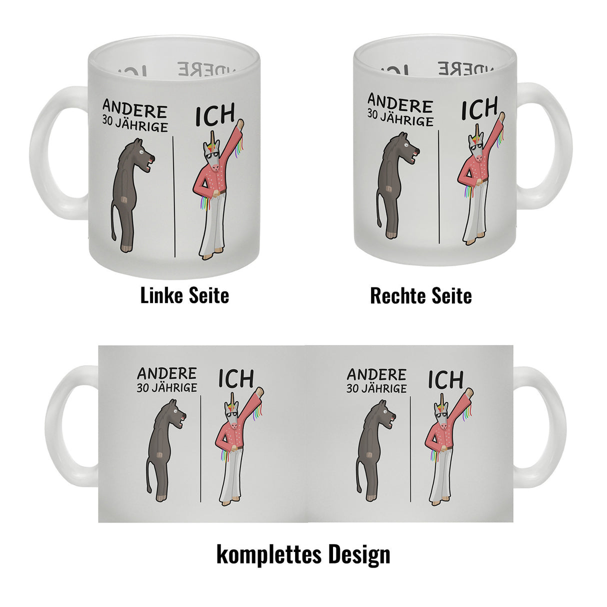 Kaffeebecher für den 30. Geburtstag mit Motiv: Andere und Ich