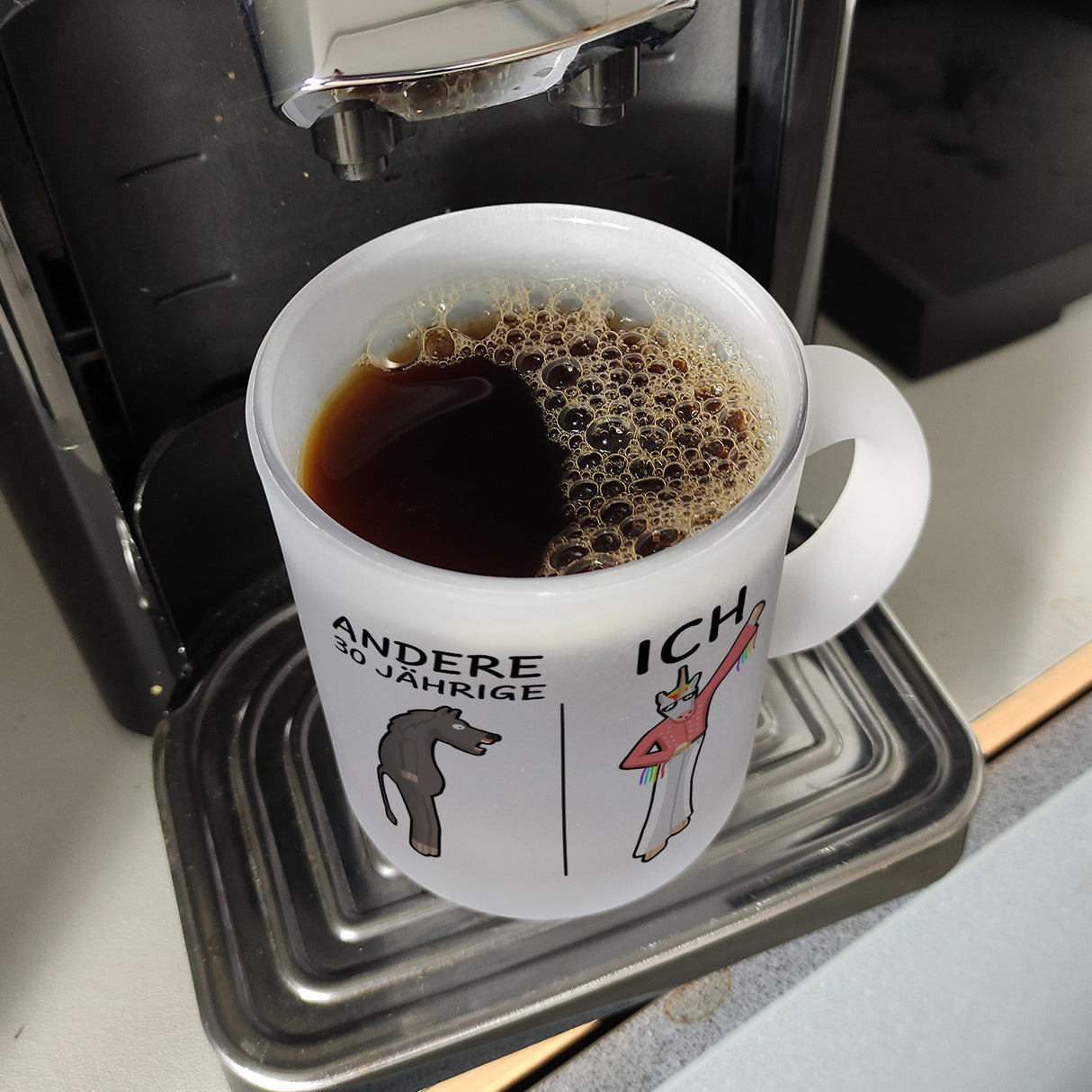Kaffeebecher für den 30. Geburtstag mit Motiv: Andere und Ich