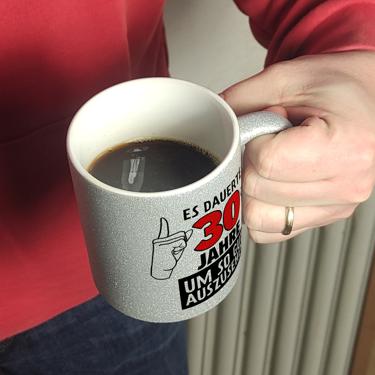 Kaffeebecher für den 30. Geburtstag mit Motiv: Gut aussehen
