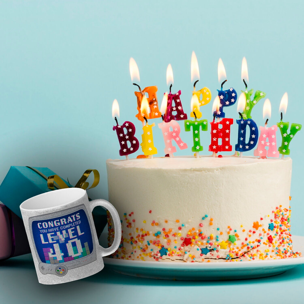 Witziger Kaffeebecher für den 40. Geburtstag mit Motiv: Gamer