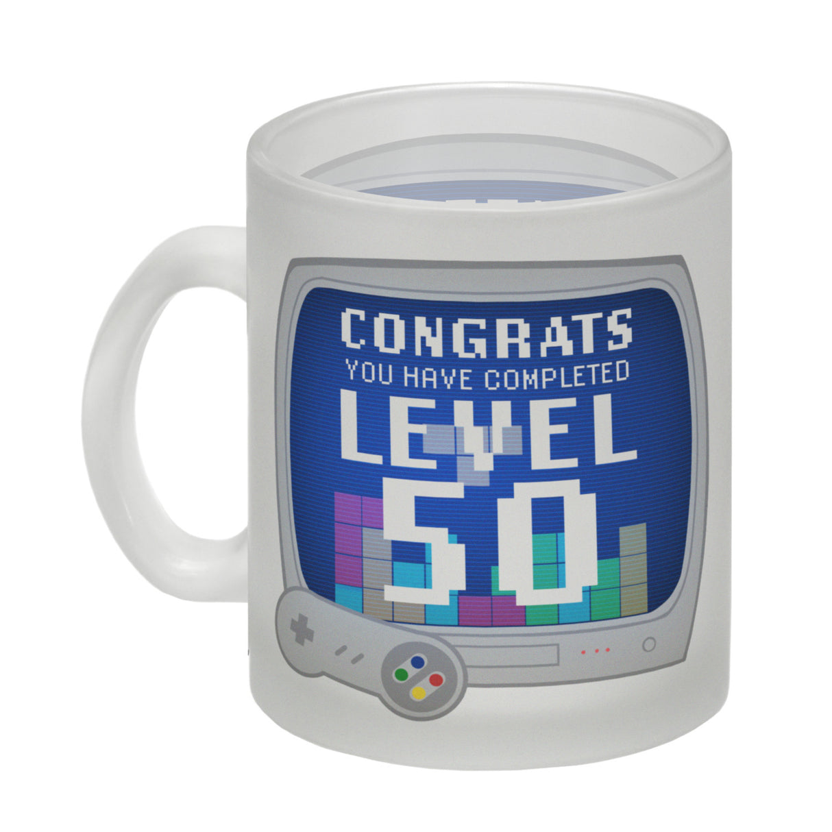 Witziger Kaffeebecher für den 50. Geburtstag mit Motiv: Gamer