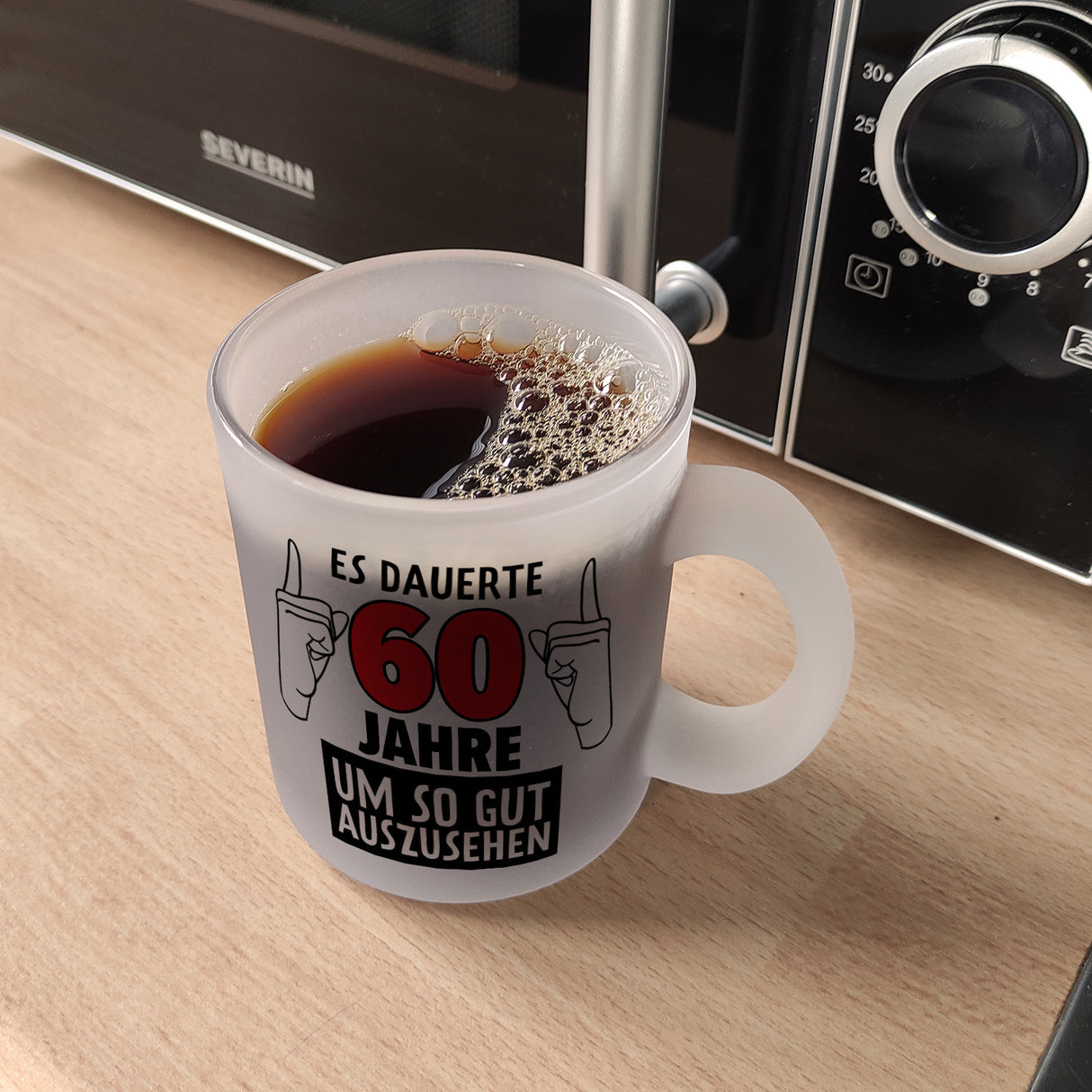 Witziger Kaffeebecher für den 60. Geburtstag mit Motiv: Gutes Aussehen
