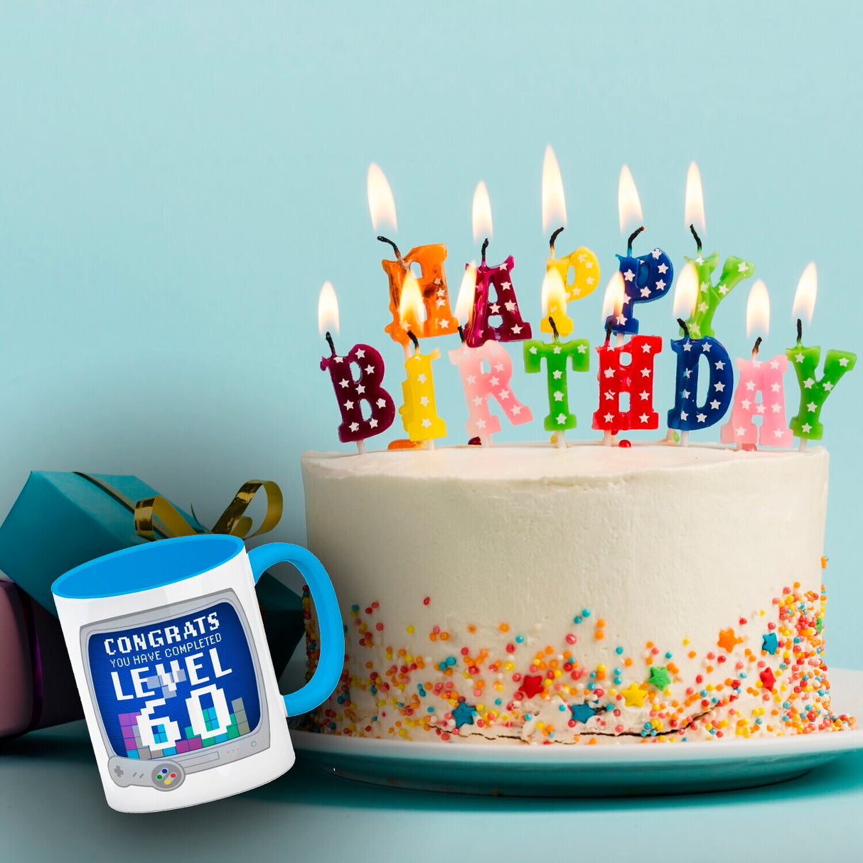 Witziger Kaffeebecher für den 60. Geburtstag mit Motiv: Gamer