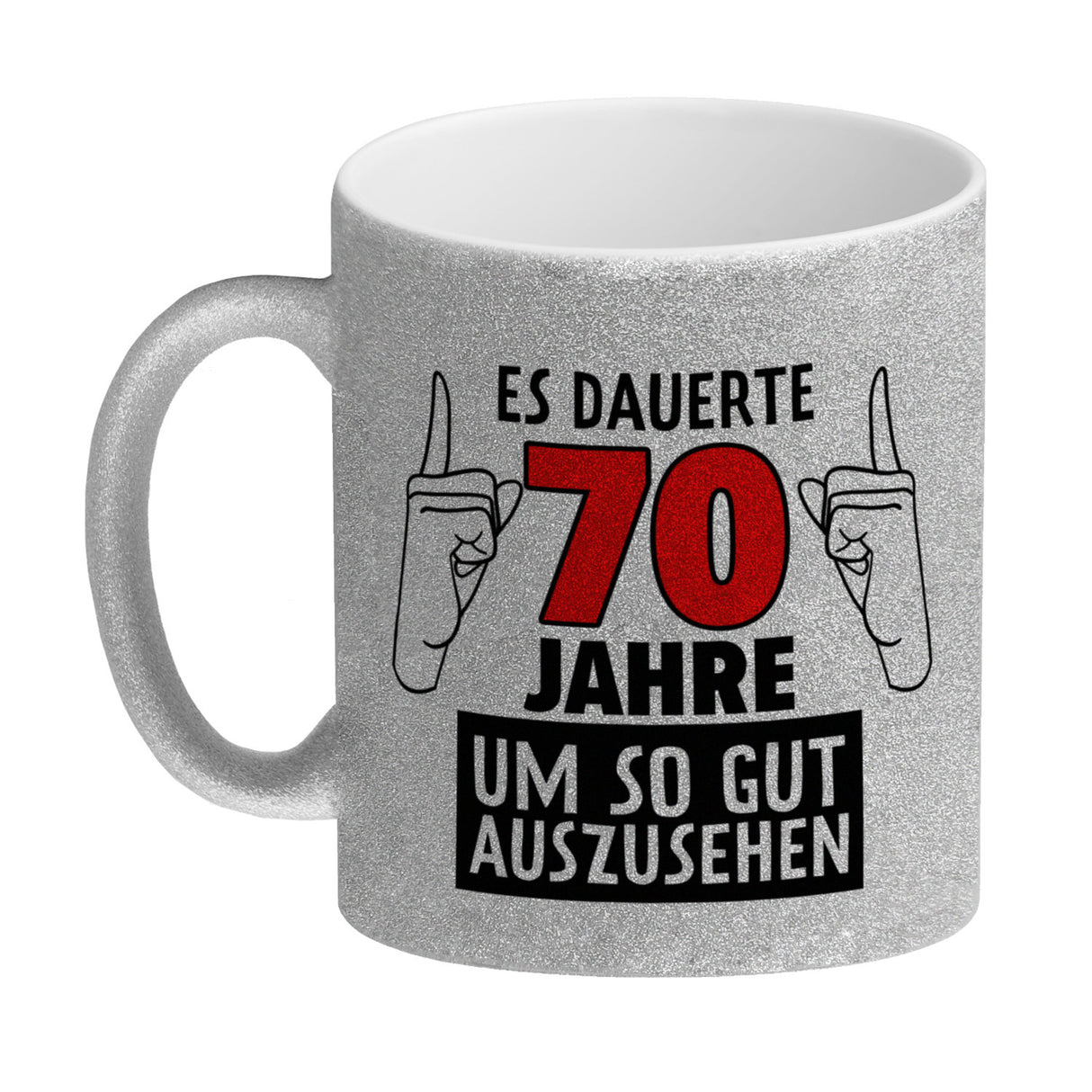Witziger Kaffeebecher für den 70. Geburtstag mit Motiv: Gutes Aussehen