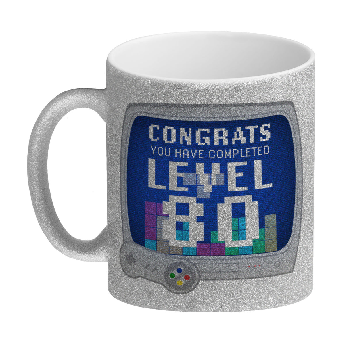 Witziger Kaffeebecher für den 80. Geburtstag mit Motiv: Gamer