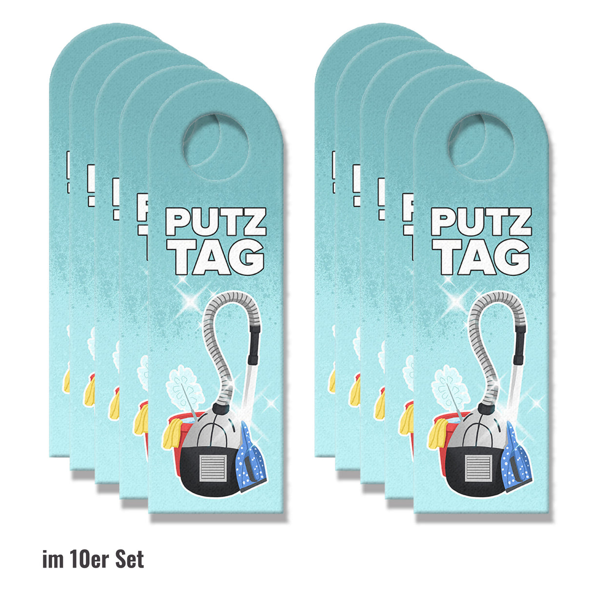 Türhänger für den Putztag mit Staubsauger Motiv