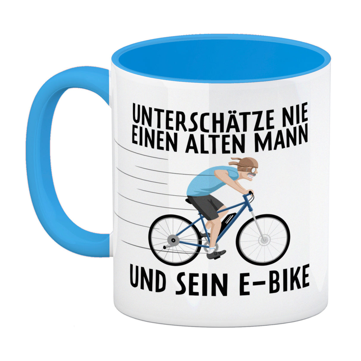 Unterschätze nie einen alten Mann und sein E-Bike Kaffeebecher