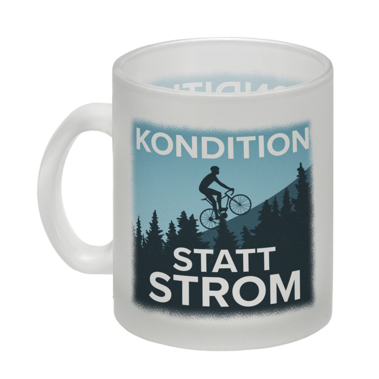 Kondition statt Strom Kaffeebecher für Fahrradfahrer