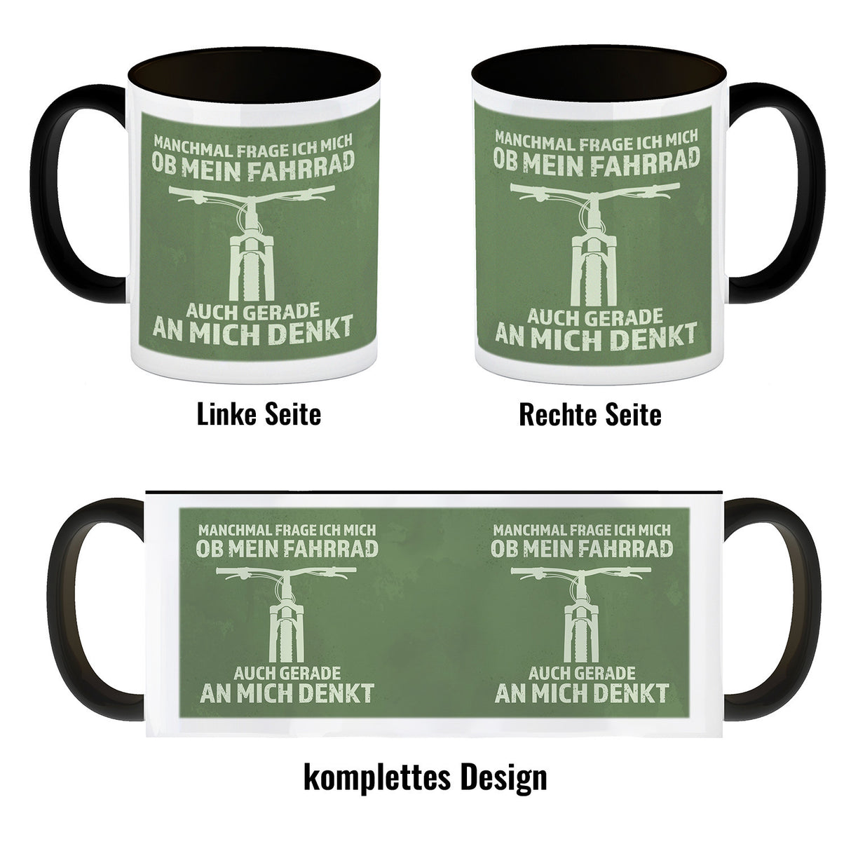Manchmal frage ich mich ob mein Fahrrad auch gerade an mich denkt Kaffeebecher