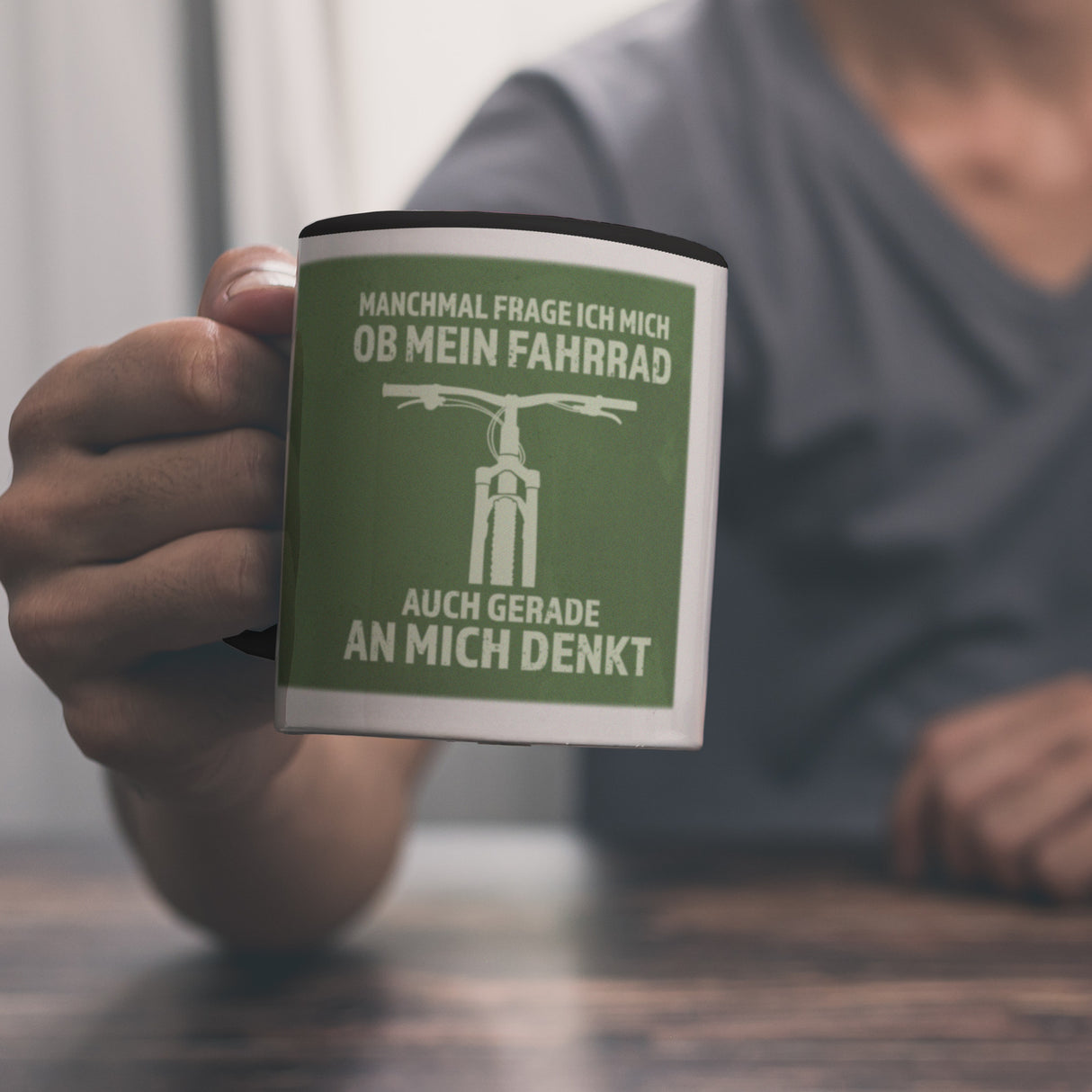 Manchmal frage ich mich ob mein Fahrrad auch gerade an mich denkt Kaffeebecher
