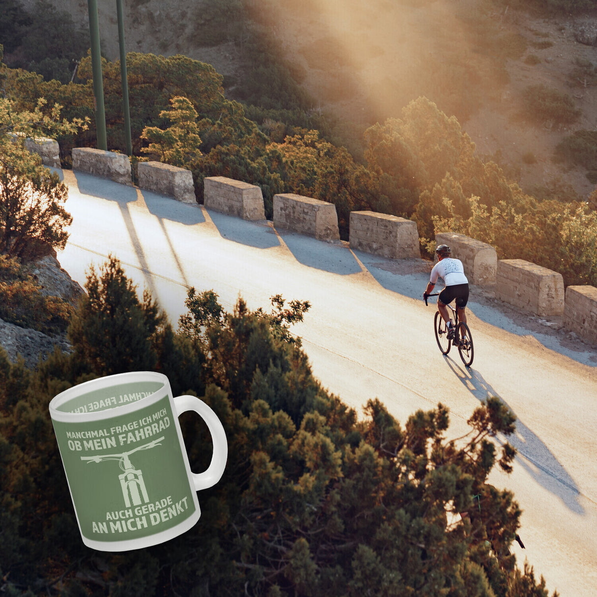 Manchmal frage ich mich ob mein Fahrrad auch gerade an mich denkt Kaffeebecher