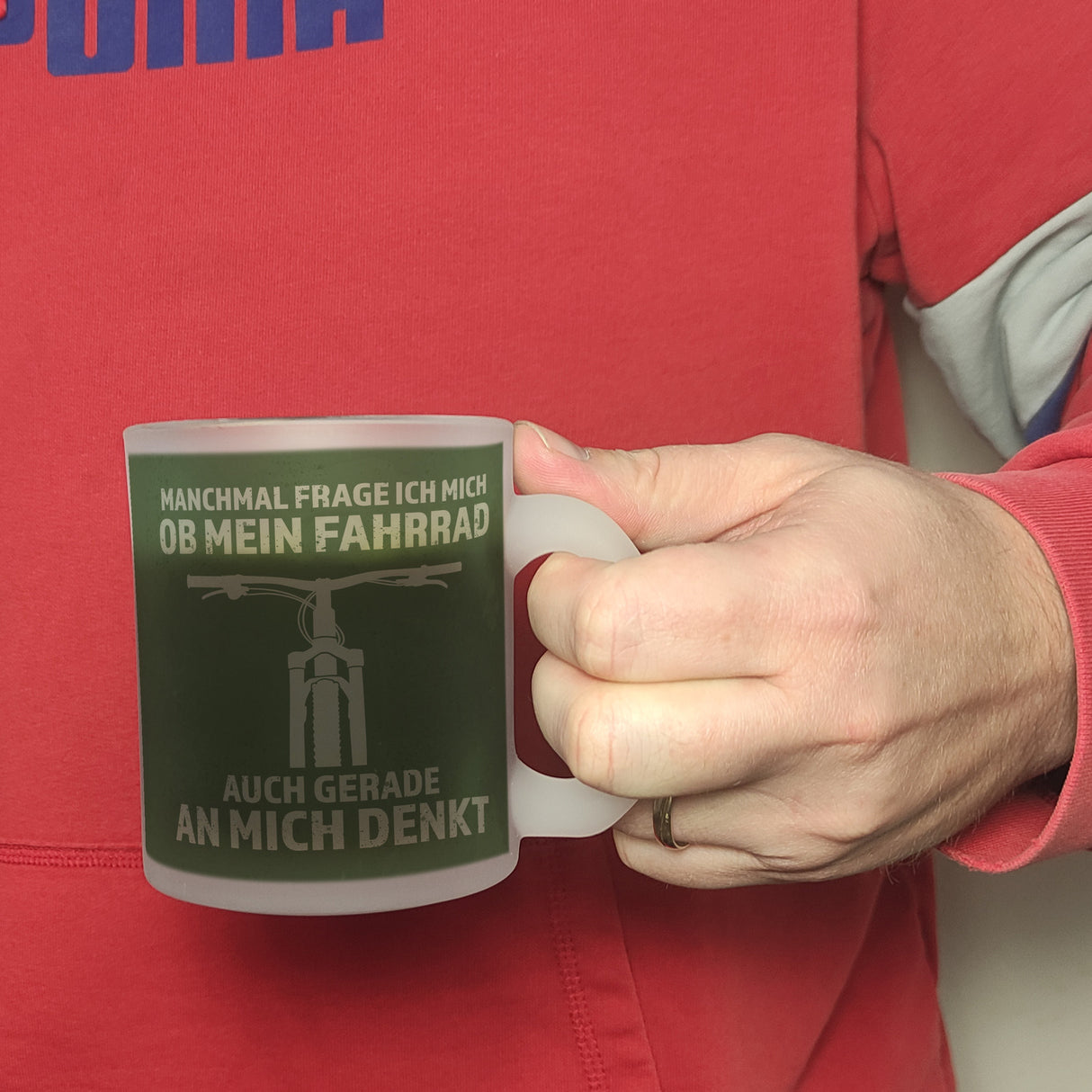 Manchmal frage ich mich ob mein Fahrrad auch gerade an mich denkt Kaffeebecher