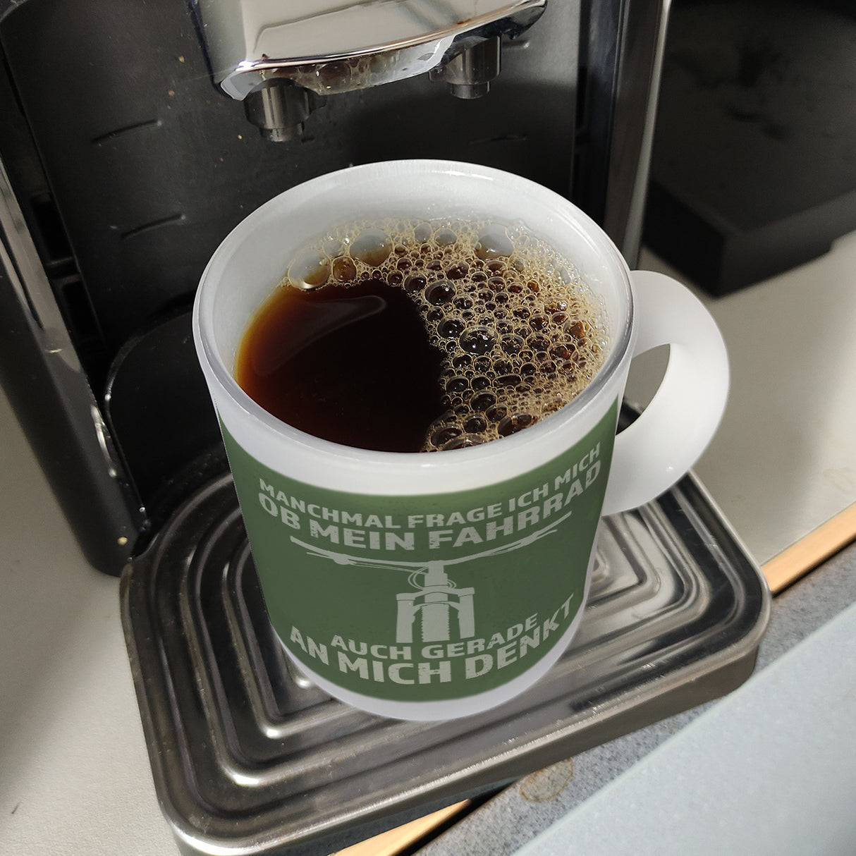 Manchmal frage ich mich ob mein Fahrrad auch gerade an mich denkt Kaffeebecher