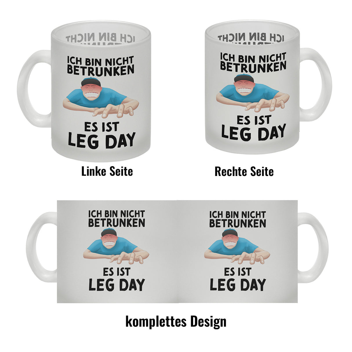 Ich bin nicht betrunken - Es ist Leg Day Fitness Kaffeebecher