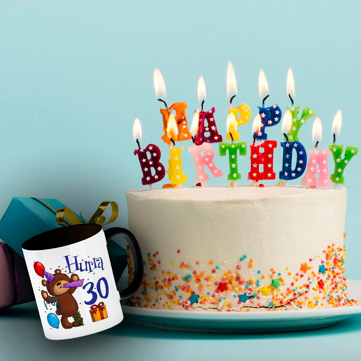 30. Geburtstag Kaffeebecher mit lustigem Spruch: Teddy