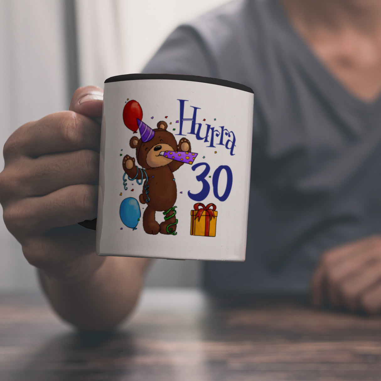 30. Geburtstag Kaffeebecher mit lustigem Spruch: Teddy
