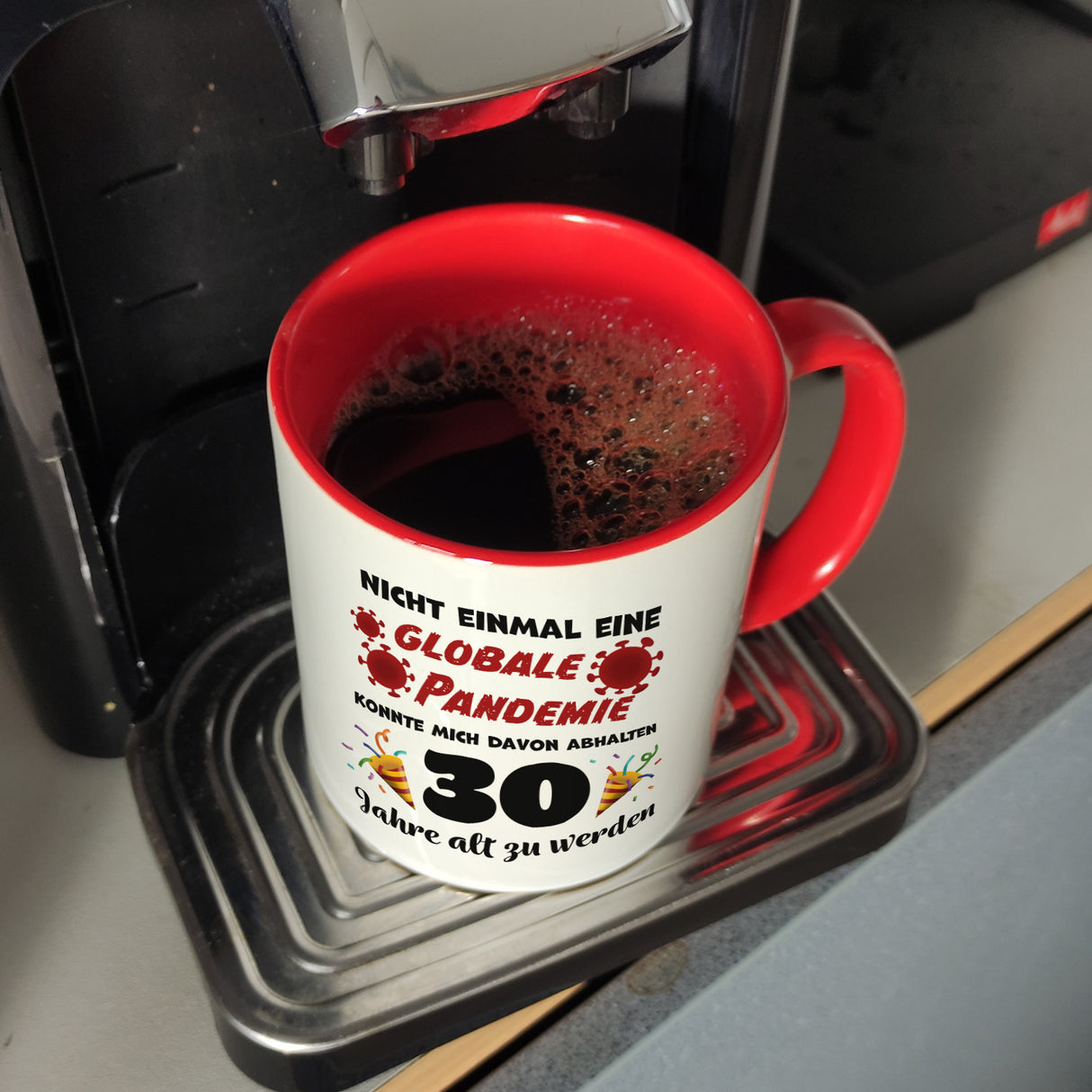 30. Geburtstag Kaffeebecher mit lustigem Spruch: Pandemie