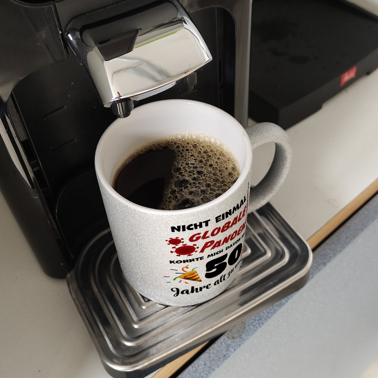 50. Geburtstag Kaffeebecher mit lustigem Spruch: Pandemie