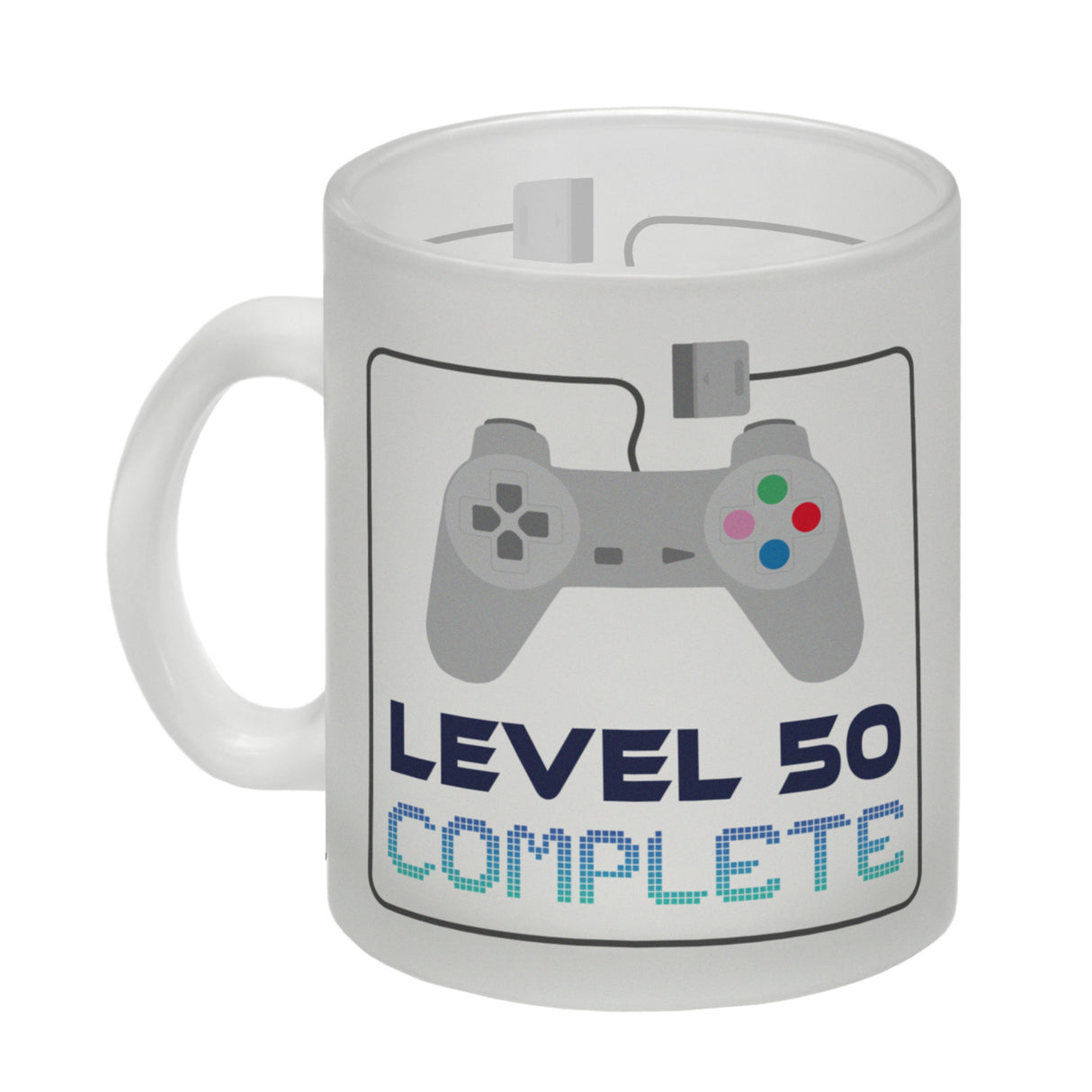 50. Geburtstag Kaffeebecher mit lustigem Spruch: Level 50