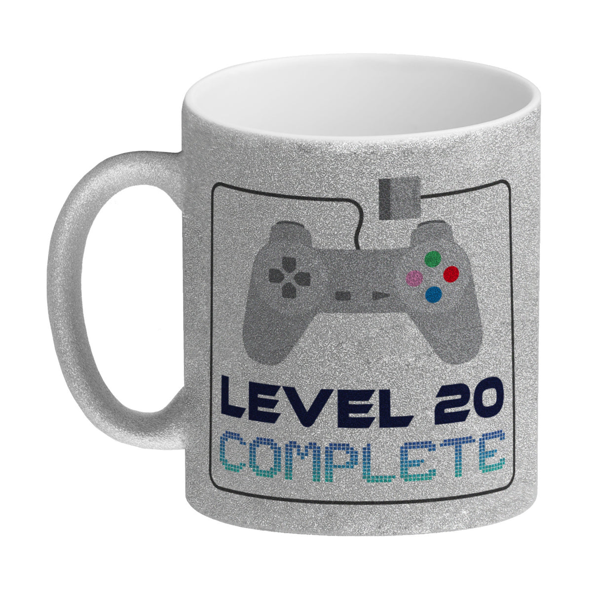 20. Geburtstag Kaffeebecher mit lustigem Spruch: Level 20